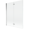 Mexen Mist paroi de douche à 2 battants gauche 140 x 150 cm, transparent, chrome - 8A9-140-002-01-00-L