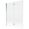 Paroi de douche Mexen Mist 2 volets gauche 140 x 150 cm, transparent, chrome - 8A9-140-002-01-00-L