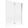 Paroi de douche Mexen Mist 2 volets droite 140 x 150 cm, transparent, chrome - 8A9-140-002-01-00-P
