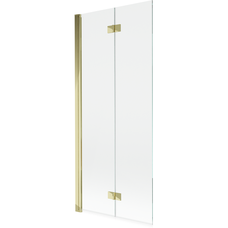 Paroi de douche Mexen Mist 2 volets gauche 80 x 150 cm, transparent, doré - 8A9-080-002-50-00-L