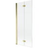 Mexen Mist paroi de douche 2 volets gauche 80 x 150 cm, transparent, doré - 8A9-080-002-50-00-L