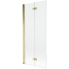 Paroi de douche Mexen Mist 2 volets gauche 80 x 150 cm, transparent, doré - 8A9-080-002-50-00-L