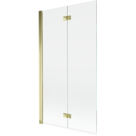 Mexen Mist paroi de douche pivotante 2 panneaux gauche 100 x 150 cm, transparent, doré - 8A9-100-002-50-00-L