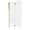 Mexen Mist paroi de douche pivotante 2 panneaux gauche 100 x 150 cm, transparent, doré - 8A9-100-002-50-00-L