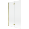 Mexen Mist paroi de douche 2 volets gauche 110 x 150 cm, transparent, doré - 8A9-110-002-50-00-L