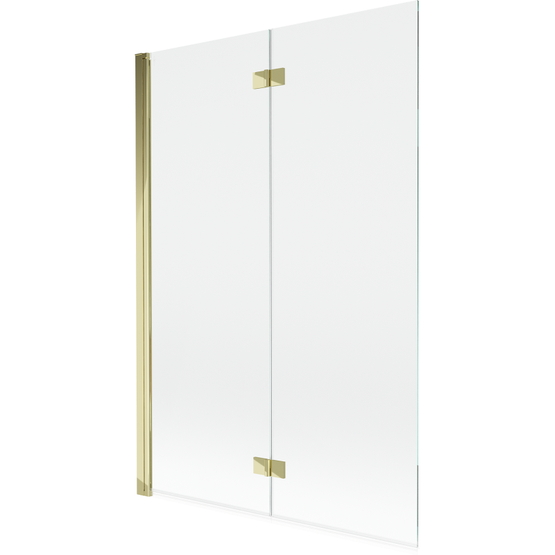 Mexen Mist paroi de douche pliante 2 volets gauche 120 x 150 cm, transparent, doré - 8A9-120-002-50-00-L