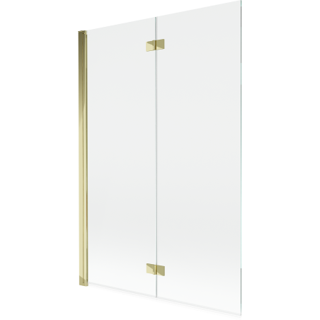 Mexen Mist paroi de douche pliante 2 volets gauche 120 x 150 cm, transparent, doré - 8A9-120-002-50-00-L