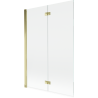 Mexen Mist paroi de douche pliante 2 volets gauche 120 x 150 cm, transparent, doré - 8A9-120-002-50-00-L