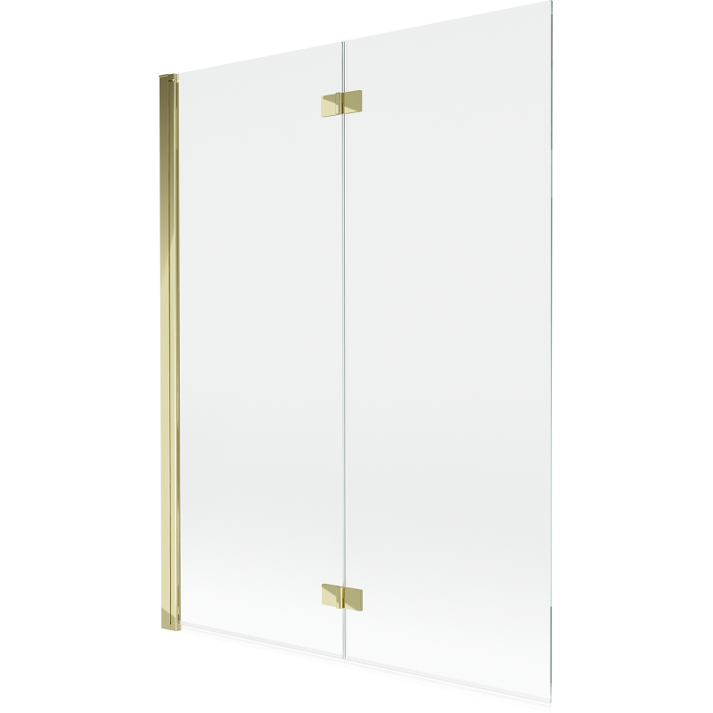 Mexen Mist paroi de douche 2 volets gauche 130 x 150 cm, transparent, doré - 8A9-130-002-50-00-L