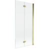 Mexen Mist paroi de douche 2 volets droit 90 x 150 cm, transparent, doré - 8A9-090-002-50-00-P