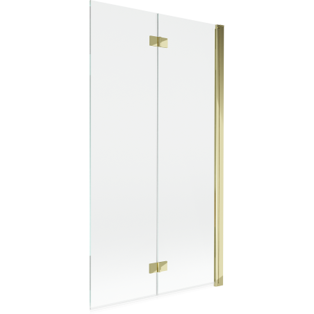Mexen Mist pare-douche 2 volets droit 100 x 150 cm, transparent, doré - 8A9-100-002-50-00-P