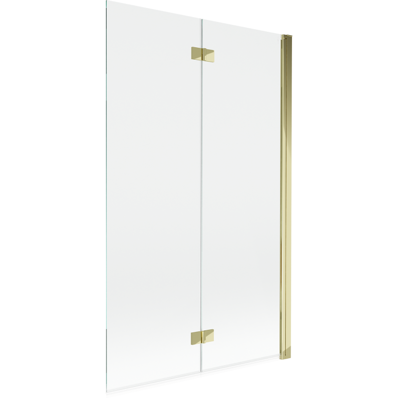 Paroi de douche Mexen Mist 2 volets droite 110 x 150 cm, transparent, doré - 8A9-110-002-50-00-P