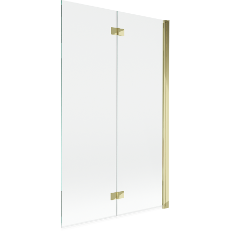 Paroi de douche Mexen Mist 2 volets droite 110 x 150 cm, transparent, doré - 8A9-110-002-50-00-P