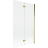 Mexen Mist paroi de douche à 2 battants côté droit 110 x 150 cm, transparent, doré - 8A9-110-002-50-00-P