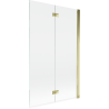 Paroi de douche Mexen Mist 2 volets droite 110 x 150 cm, transparent, doré - 8A9-110-002-50-00-P