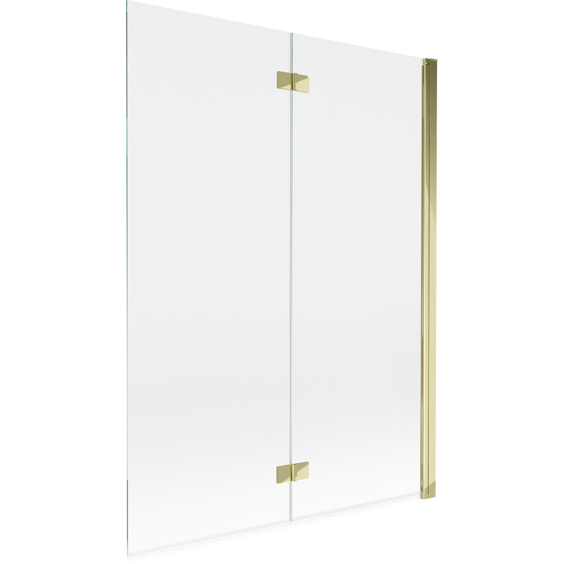 Mexen Mist paroi de douche à 2 volets droite 130 x 150 cm, transparent, doré - 8A9-130-002-50-00-P