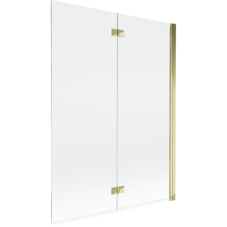 Mexen Mist paroi de douche à 2 volets droite 130 x 150 cm, transparent, doré - 8A9-130-002-50-00-P