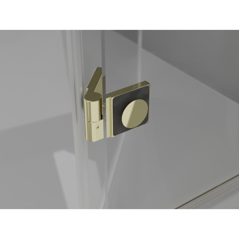 Mexen Mist paravent de douche à 2 volets droit 140 x 150 cm, transparent, doré - 8A9-140-002-50-00-P