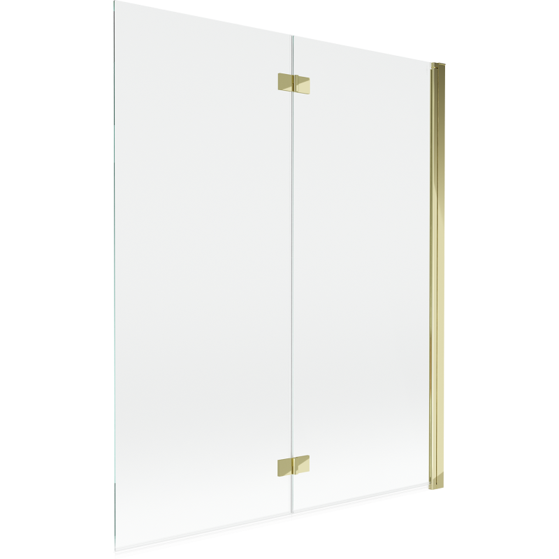 Mexen Mist paravent de douche à 2 volets droit 140 x 150 cm, transparent, doré - 8A9-140-002-50-00-P