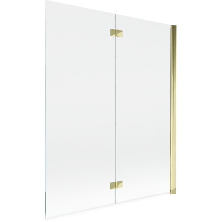 Mexen Mist paravent de douche à 2 volets droit 140 x 150 cm, transparent, doré - 8A9-140-002-50-00-P