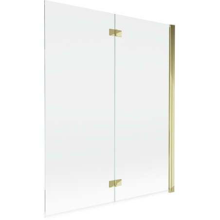 Paroi de douche Mexen Mist 2 volets droite 140 x 150 cm, transparent, doré - 8A9-140-002-50-00-P