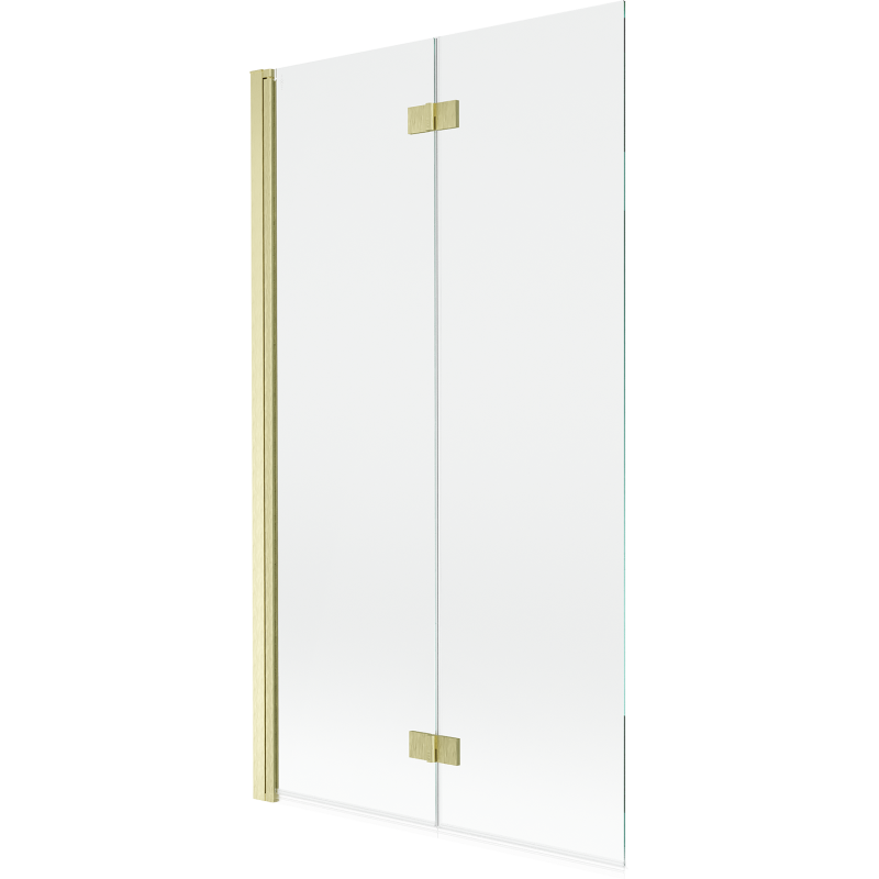 Mexen Mist pare-douche 2 volets gauche 100 x 150 cm, transparent, or brossé - 8A9-100-002-55-00-L