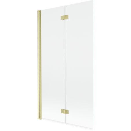 Mexen Mist pare-douche 2 volets gauche 100 x 150 cm, transparent, or brossé - 8A9-100-002-55-00-L