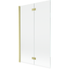 Mexen Mist paroi de douche à 2 volets gauche 110 x 150 cm, transparent, or brossé - 8A9-110-002-55-00-L