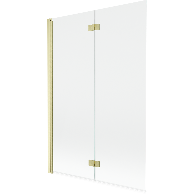 Paravent de baignoire Mexen Mist 2 volets gauche 120 x 150 cm, transparent, or brossé - 8A9-120-002-55-00-L