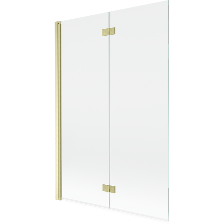 Paravent de baignoire Mexen Mist 2 volets gauche 120 x 150 cm, transparent, or brossé - 8A9-120-002-55-00-L