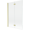 Mexen Mist paroi de baignoire à 2 volets à gauche 120 x 150 cm, transparent, doré brossé - 8A9-120-002-55-00-L