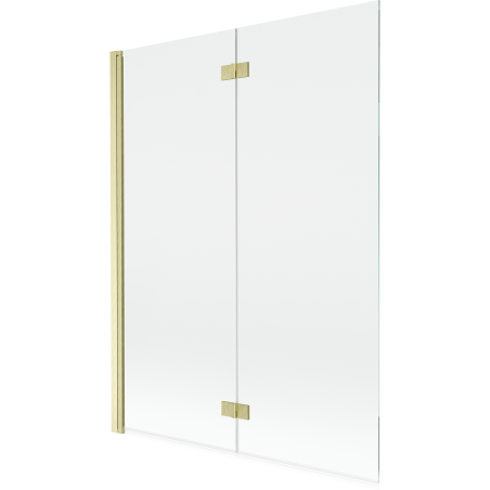 Mexen Mist pare-douche à deux volets gauche 130 x 150 cm, transparent, doré brossé - 8A9-130-002-55-00-L