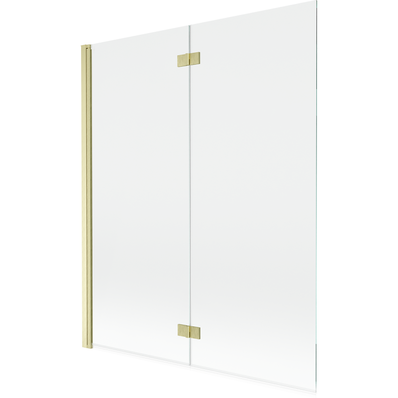 Mexen Mist paroi de baignoire 2 volets gauche 140 x 150 cm, transparent, doré brossé - 8A9-140-002-55-00-L