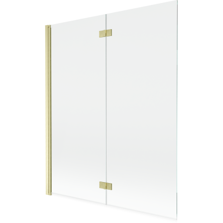 Mexen Mist paroi de baignoire 2 volets gauche 140 x 150 cm, transparent, doré brossé - 8A9-140-002-55-00-L