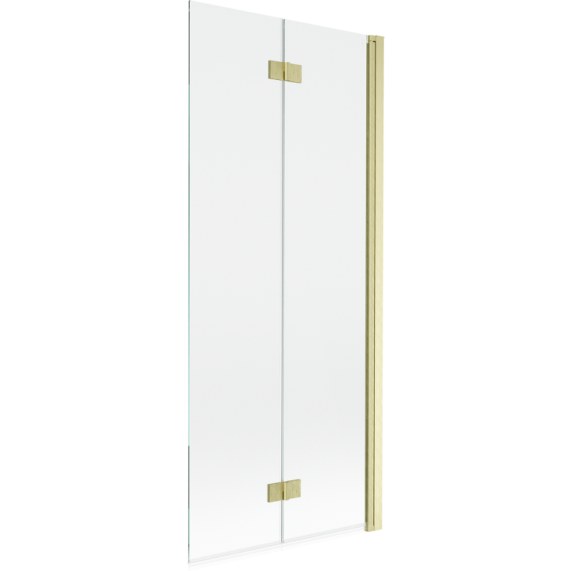 Mexen Mist paroi de douche 2 volets droit 80 x 150 cm, transparent, or brossé - 8A9-080-002-55-00-P