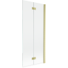 Mexen Mist paroi de douche 2 volets droit 80 x 150 cm, transparent, or brossé - 8A9-080-002-55-00-P