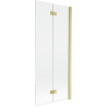 Mexen Mist paroi de douche 2 volets droite 80 x 150 cm, transparent, doré brossé - 8A9-080-002-55-00-P