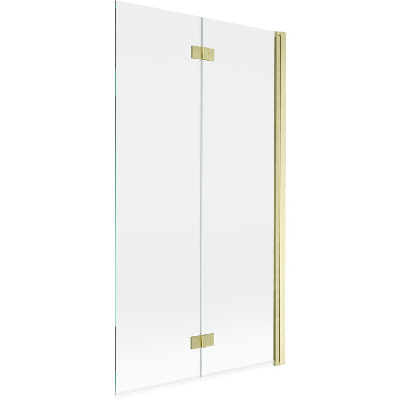 Mexen Mist paroi de douche à 2 battants droit 100 x 150 cm, transparent, or brossé - 8A9-100-002-55-00-P