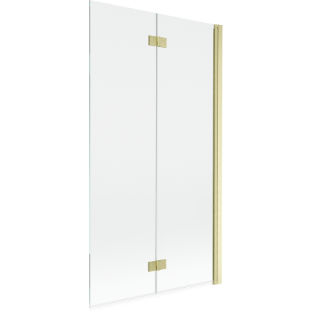 Mexen Mist paroi de douche à 2 battants droit 100 x 150 cm, transparent, or brossé - 8A9-100-002-55-00-P
