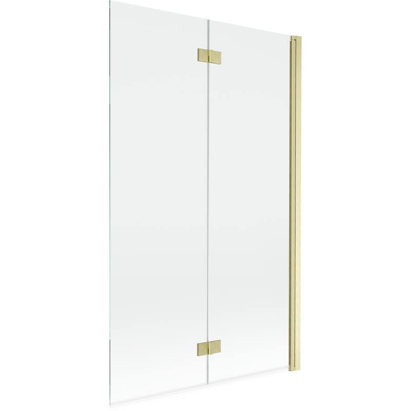 Mexen Mist paroi de douche 2 volets droit 110 x 150 cm, transparent, or brossé - 8A9-110-002-55-00-P