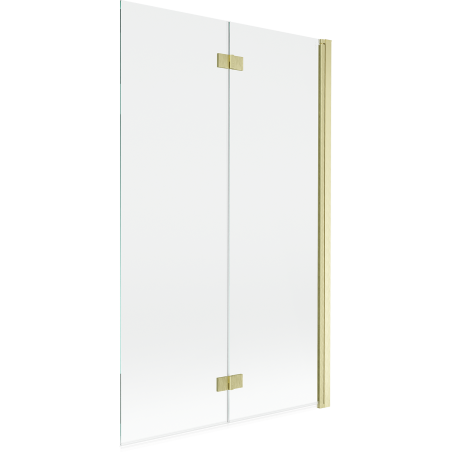 Paroi de douche Mexen Mist 2 volets droite 110 x 150 cm, transparent, or brossé - 8A9-110-002-55-00-P