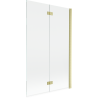 Paroi de douche Mexen Mist 2 volets droite 110 x 150 cm, transparent, or brossé - 8A9-110-002-55-00-P