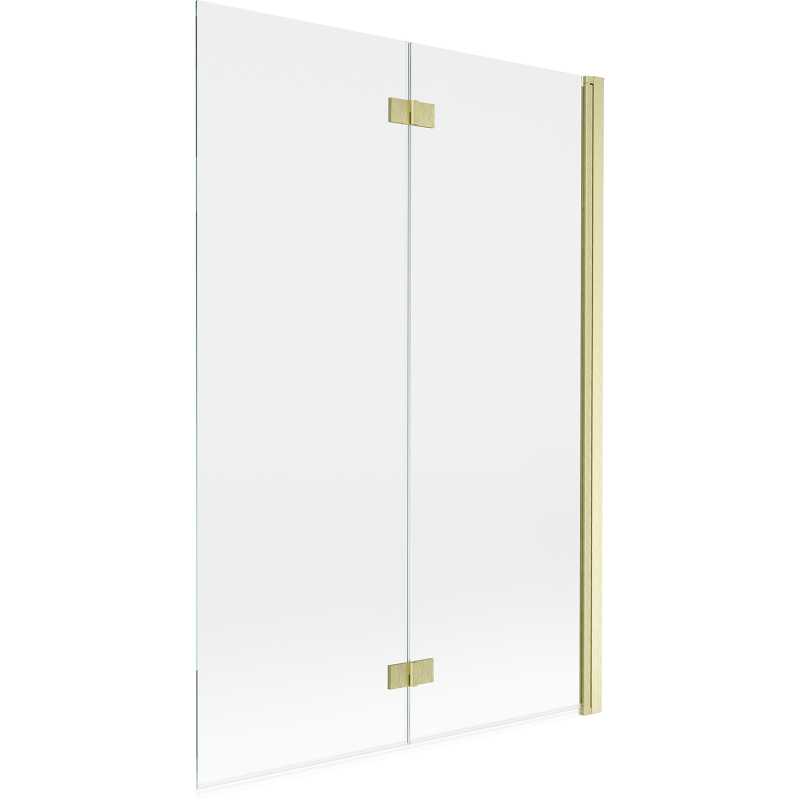 Mexen Mist paroi de douche 2 volets droite 120 x 150 cm, transparent, or brossé - 8A9-120-002-55-00-P