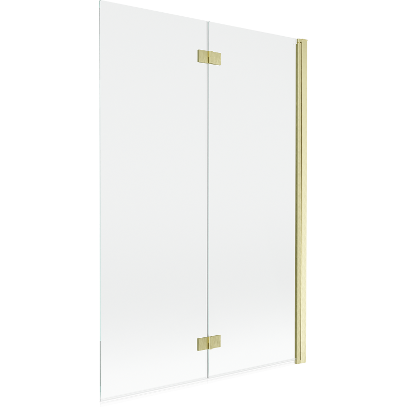 Mexen Mist paroi de douche à 2 volets droite 120 x 150 cm, transparent, or brossé - 8A9-120-002-55-00-P