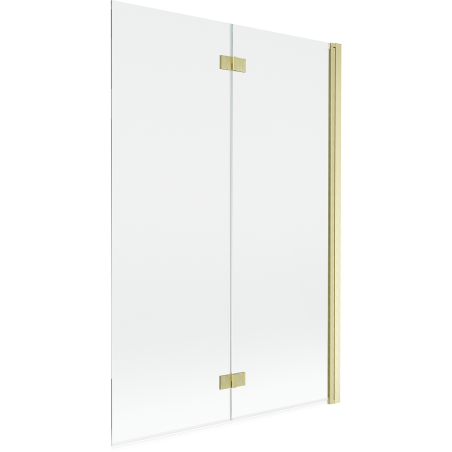 Mexen Mist paroi de douche 2 volets droite 120 x 150 cm, transparent, or brossé - 8A9-120-002-55-00-P