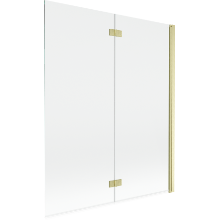 Mexen Mist écran de baignoire 2 volets droit 140 x 150 cm, transparent, or brossé - 8A9-140-002-55-00-P