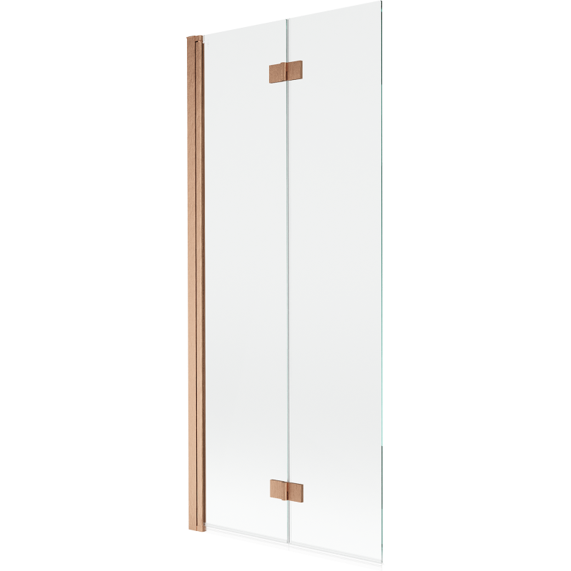 Mexen Mist paroi de douche 2 volets gauche 80 x 150 cm, transparent, cuivre brossé - 8A9-080-002-65-00-L