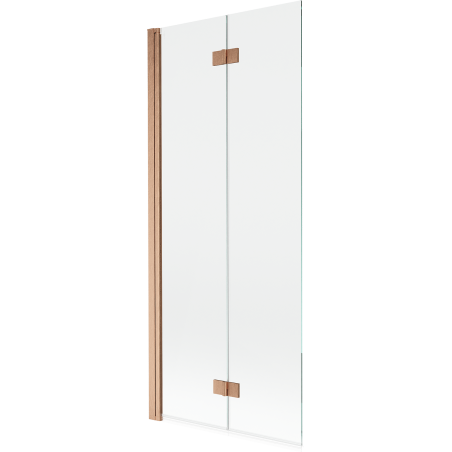 Mexen Mist paroi de douche 2 volets gauche 80 x 150 cm, transparent, cuivre brossé - 8A9-080-002-65-00-L