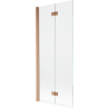Mexen Mist paroi de douche 2 volets gauche 80 x 150 cm, transparent, cuivre brossé - 8A9-080-002-65-00-L