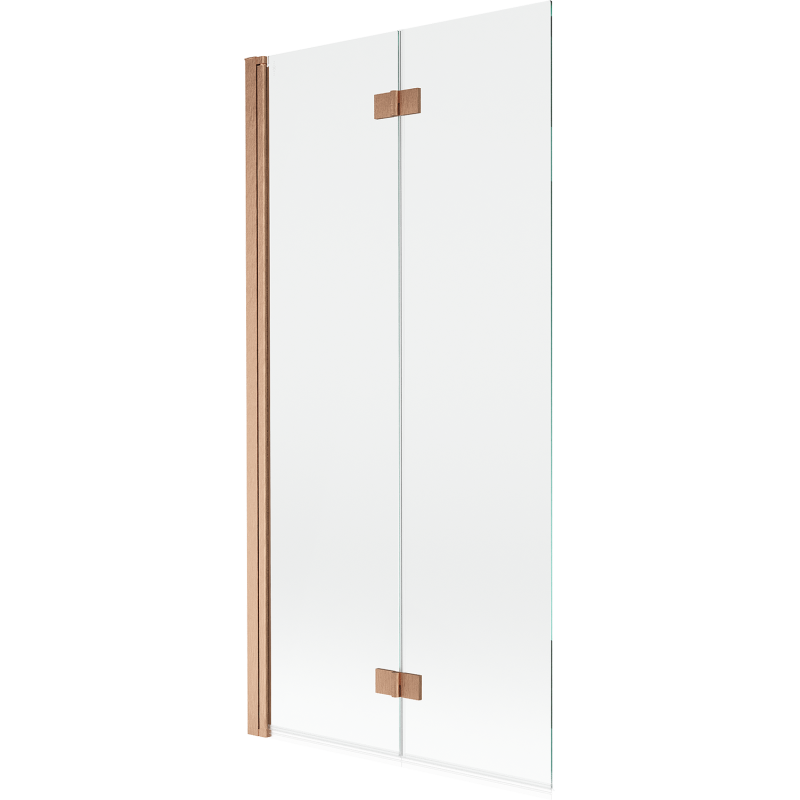 Mexen Mist paroi de douche à 2 battants gauche 90 x 150 cm, transparent, cuivre brossé - 8A9-090-002-65-00-L